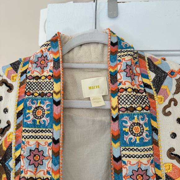 Anthropologie Maeve Beaded Jacket - Picture 2 of 3